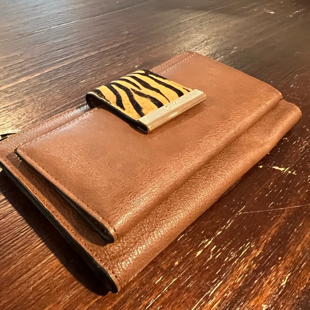 Dune of London Leather Wallet with Animal Print
